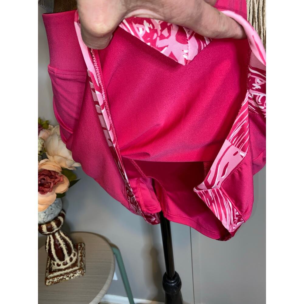 Stella Parker Sport Pink Golf Skort M Athletic Tennis Skirt Stretch Zip Pockets - Picture 7 of 10